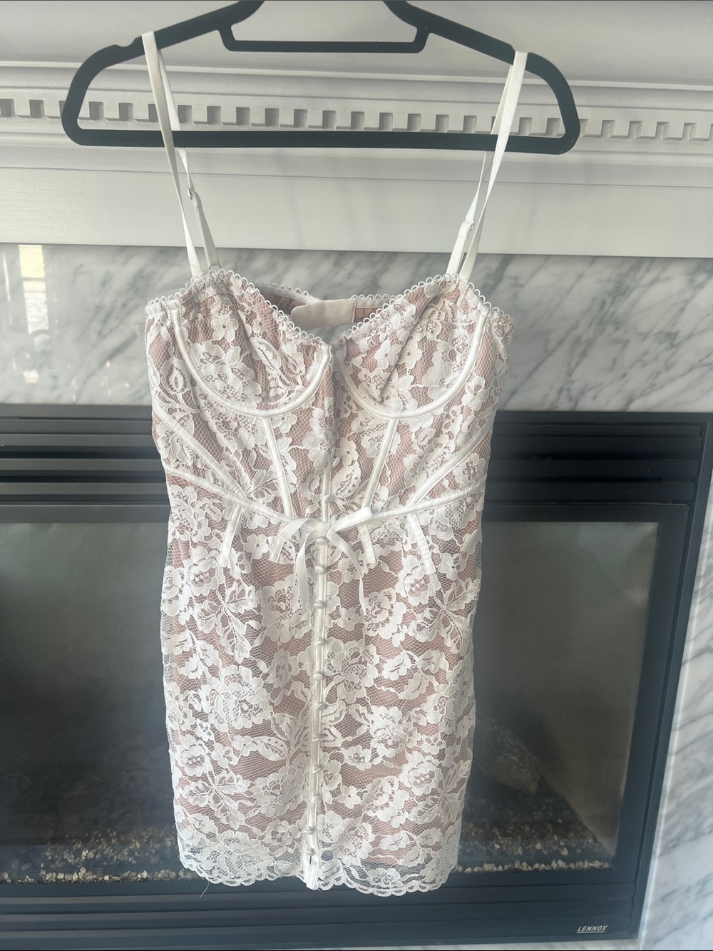 For Love And Lemons White Lace Mini Dress